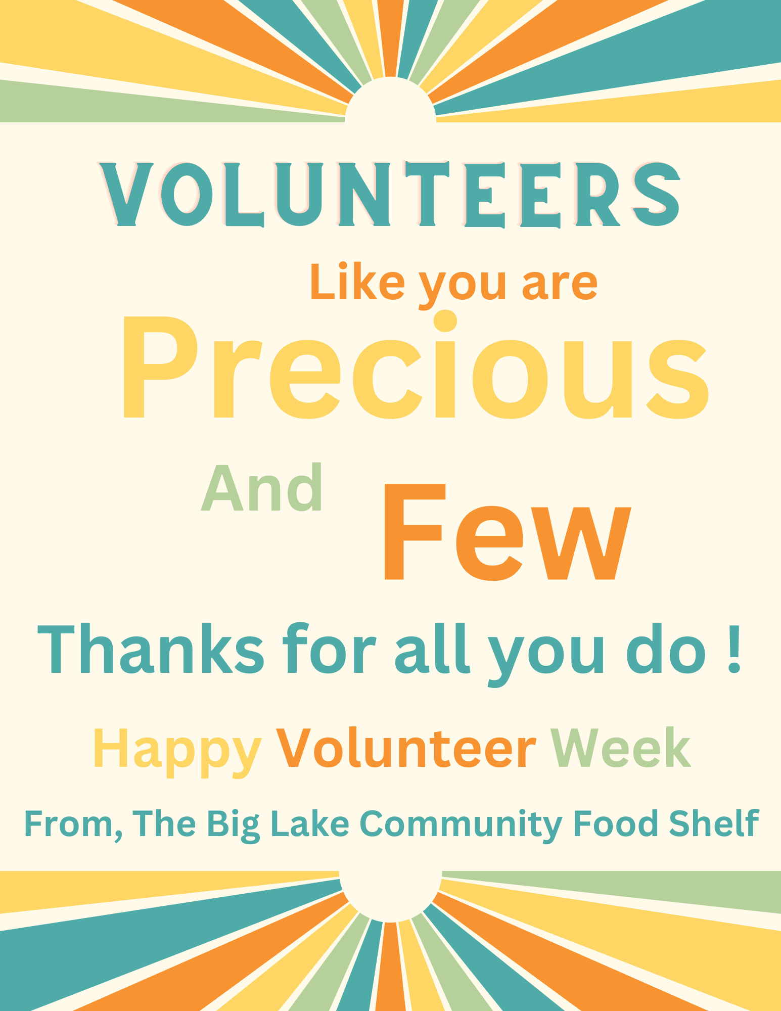 Volunteer Appreciation 2024 Big Lake Community Food Shelf